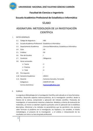 S Labo Metodologia De A Investigaci N Estad Stica E Informatica Pdf