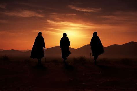 Three wise men silhouette backlighting | Premium Photo - rawpixel