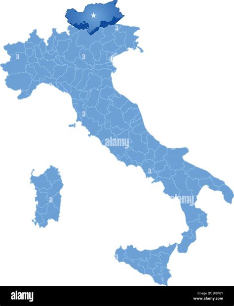Map Of Italy Bolzano Stock Vector Image And Art Alamy