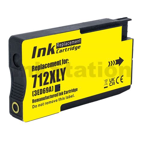 HP 712 Compatible Yellow Ink Cartridge 3ED69A 29ml - Ink Cartridges ...