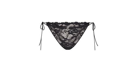 Track Stretch Lace Tie Side Bikini Onyx XL At Skims