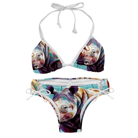 Rhinoceros Detachable Sponge Adjustable Strap Bikini Set Two Pack Swim Suit Swimsuits Bikini