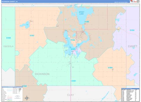 Maps Of Dickinson County Iowa