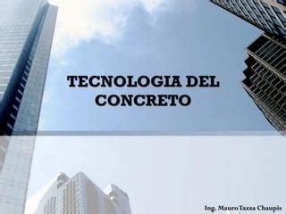 Tecnologia Del Concreto Semana Pdf