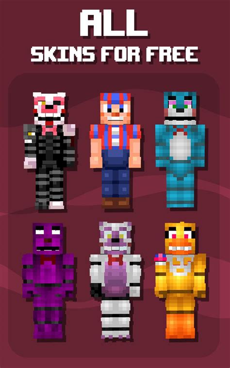 Skins Fnaf For Minecraft Apk Für Android Herunterladen