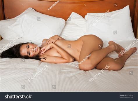 Pretty Singaporean Woman Lying Nude Bed Stock Photo 81503164 Shutterstock