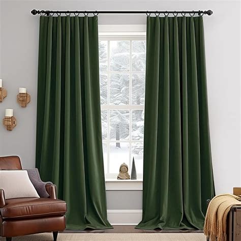 Amazon Lazzzy Green Velvet Curtain Thermal Insulated Curtains