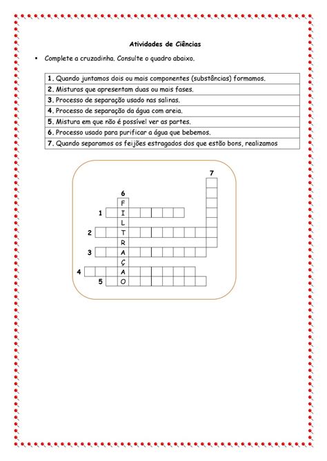 Questões Sobre Misturas Homogêneas E Heterogêneas 6 Ano