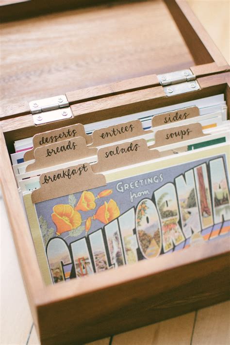 DIY Postcard Recipe Box Dividers - Maurine Dashney