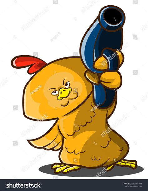 Chicken Gun Cartoon Vector Stock Vector (Royalty Free) 683897428 ...
