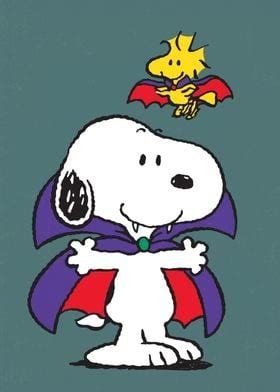 Vampire Snoopy Woodstock Poster By Peanuts Displate