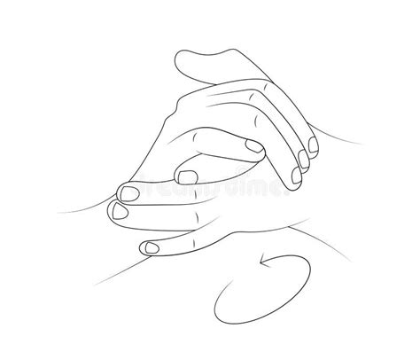 Rubbing Hands Vector Sketch Stock Vector Illustration Of Care