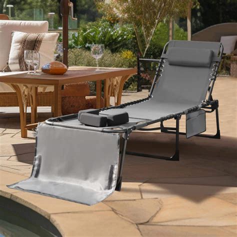 Veikous Chaise Lounge Chairs For Outside Tanning Chair With Face Hole