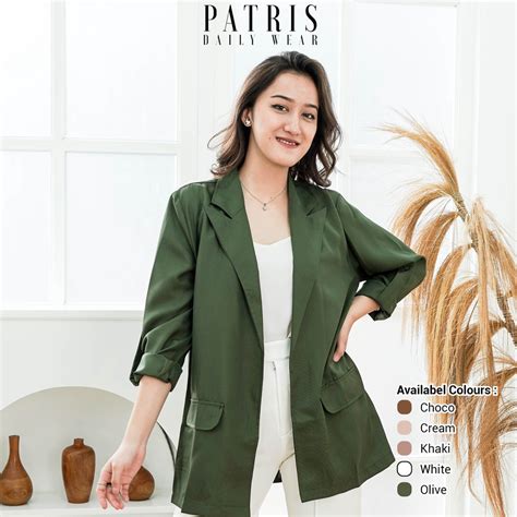 Jual Patris Kenora Atasan Outer Blazer Long Sleeve Blazer Wanita