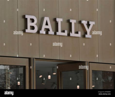 The logo of Bally is seen at Ginza district in Chuo Ward, Tokyo on ...