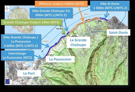 coastal road  reunion island called la nouvelle route du