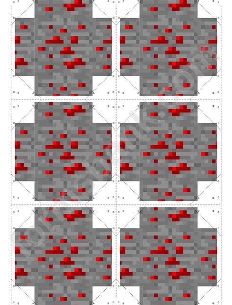 Papercraft Redstone Ore Minecraft Printables Minecraft Templates Porn Sex Picture