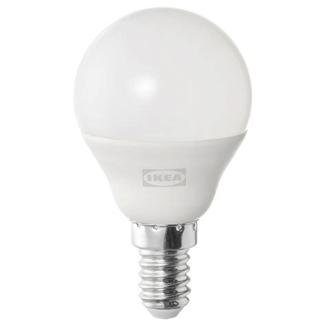 Solhetta Led Bulb E14 470 Lumen Globe Opal White 6000 K Ikea