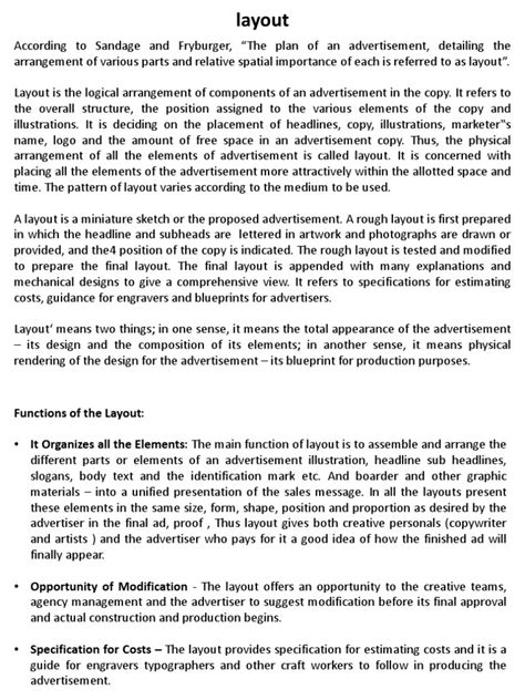 Ad Layout Principles And Stages Pdf Page Layout Composition