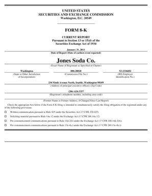 Fillable Online Jones Soda Co Form K Current Report Filing Filed