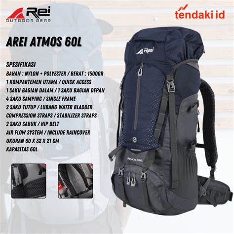 Jual Tas Gunung Arei Atmos 60L Tas Ransel Arei Atmos 60L Carrier