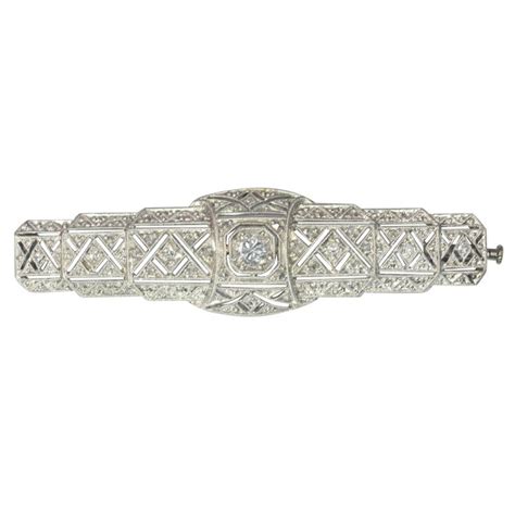 NO RESERVE PRICE 14 Kt Platinum White Gold Brooch Catawiki