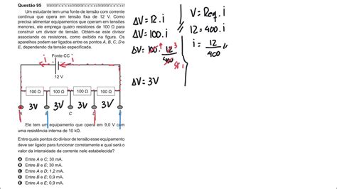 Um Estudante Tem Uma Fonte De Tensão - ENEM 2020 - Circuito elétrico - Um estudante tem uma fonte de tensão ...