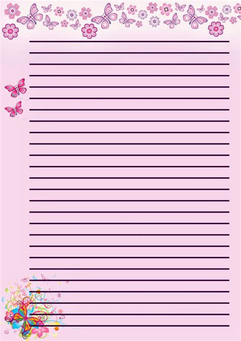 Folha De Caderno Personalizada Para Imprimir