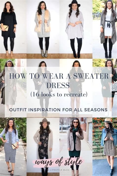 16 Stylish Ways To Wear A Sweater Dress In 2021 Ways Of Style