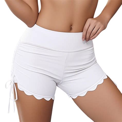 Baodann Women High Waisted Bikini Bottom Retro Ruched Swim Short Shirred Tankinis Brief Swimming