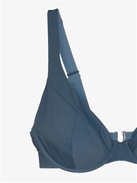 Form And Fold The Line Bikini Top Browns