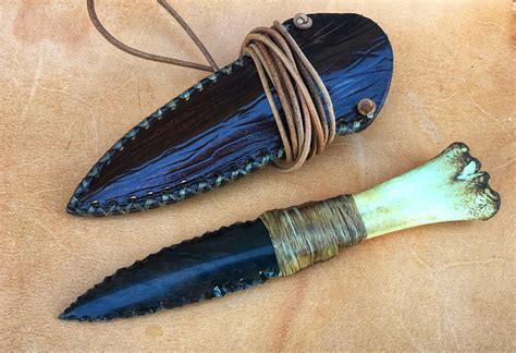 Obsidian Knife Exclusive T Stone Knife Neck Knife Obsidian