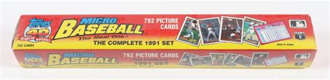 1991 Topps Micro Baseball Complete Set Of 792 Baseball Cards With