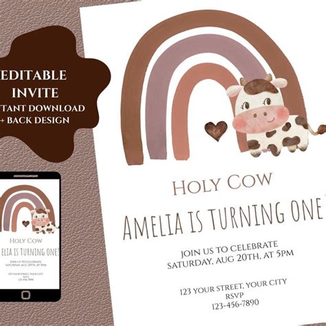 Nude Rainbow Invitation Etsy