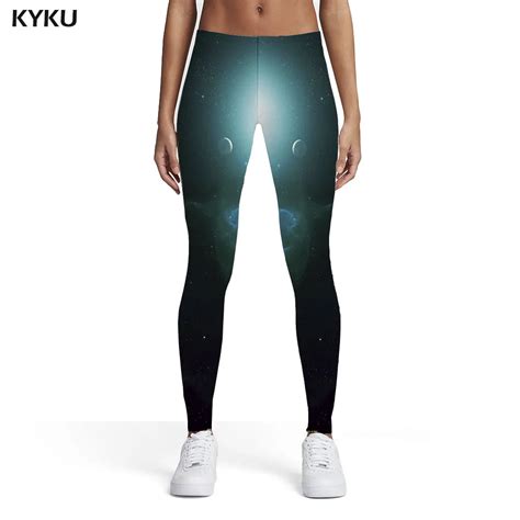 Kyku Galaxy Leggings Women Universe 3d Print Nebula Leggins Street Sexy