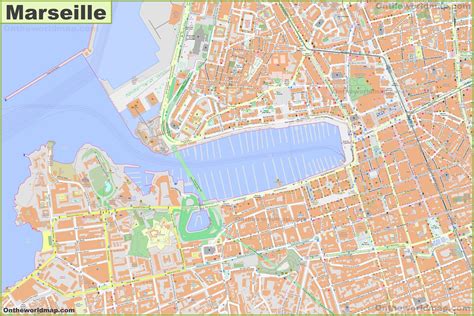 Detailed Map of Marseille City Centre - Ontheworldmap.com