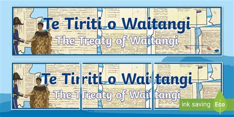 Te Tiriti o Waitangi Display Banner (Teacher-Made) - Twinkl