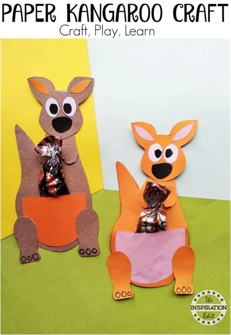 Kids Paper Kangaroo Craft Activity · The Inspiration Edit