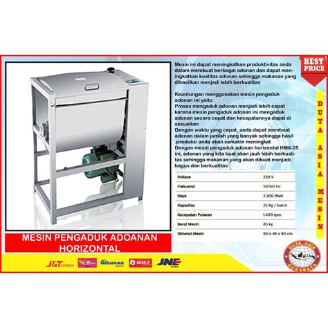 Jual Mesin Pengaduk Bahan Makanan Horizontal Shopee Indonesia