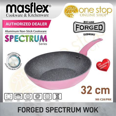 Masflex Original Spectrum Aluminum Non Stick Induction Wok Pan Cm Nk