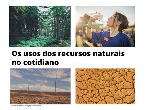 Os Usos Dos Recursos Naturais No Cotidiano Planos De Aula 3º Ano