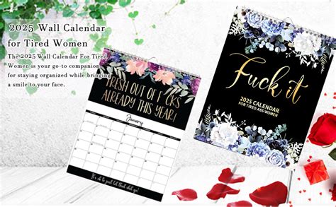 Amazon Fankexi Calendar For Tired Ass Fu Ck It Calendar For Tired Women Hang