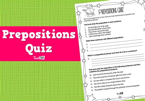 Prepositions Quiz :: Teacher Resources and Classroom Games :: Teach This