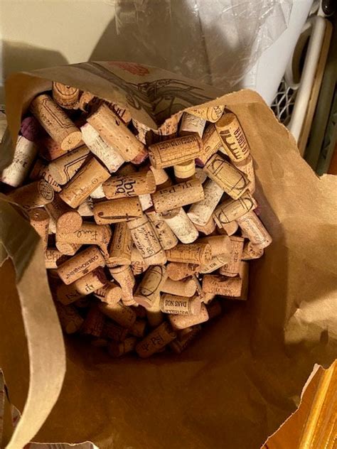 Usedrecycled Wine Corks For Any Art Project No Synthetic Etsy