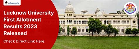 Lucknow University MA, M.Sc, Allotment Results Out; Confirm Seats by ...