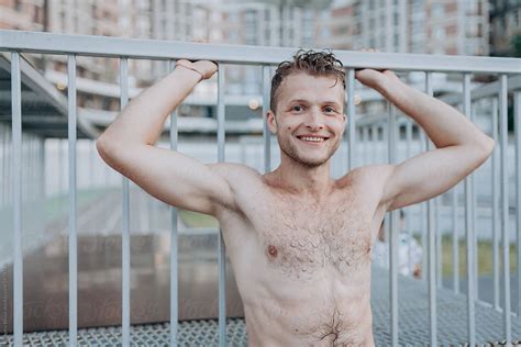 Man With Beautiful Naked Well Groomed Body And Wet Hair By Stocksy Contributor Demetr White