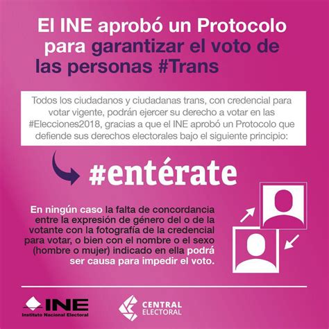 Garantiza INE Voto De Personas Trans Central Electoral