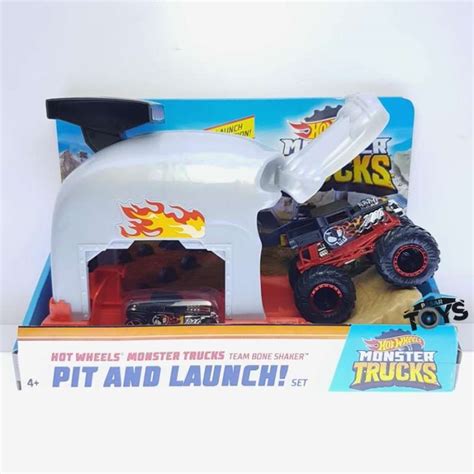 Jual Hot Wheels Monster Truck Pit Launch Set Team Bone Shaker Di Seller Pasar Toys Kapuk