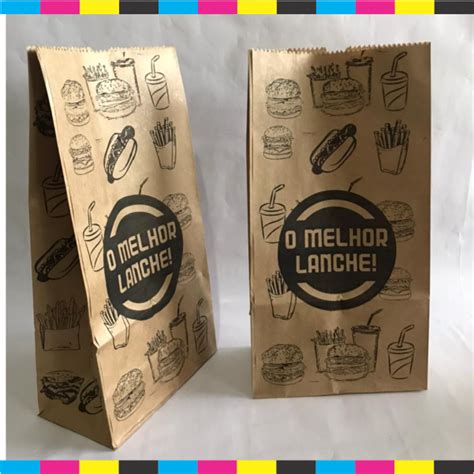 Saco Kraft Delivery O Melhor Lanche Unidades Ellos Gr Fica E