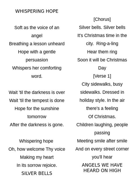Whispering Hope Pdf Christmas